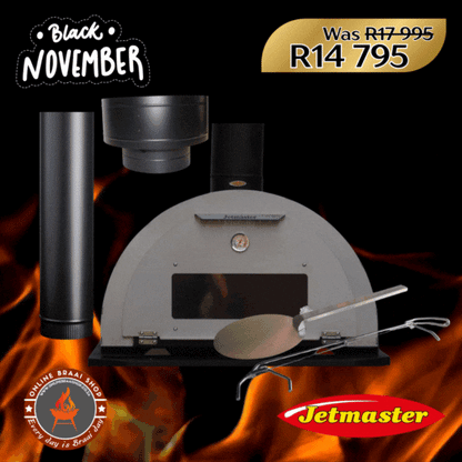 Jetmaster Bella Forno Pizza Oven with 600mm Flue, Cowl, Pizza Paddle & Log Claw | D3000150