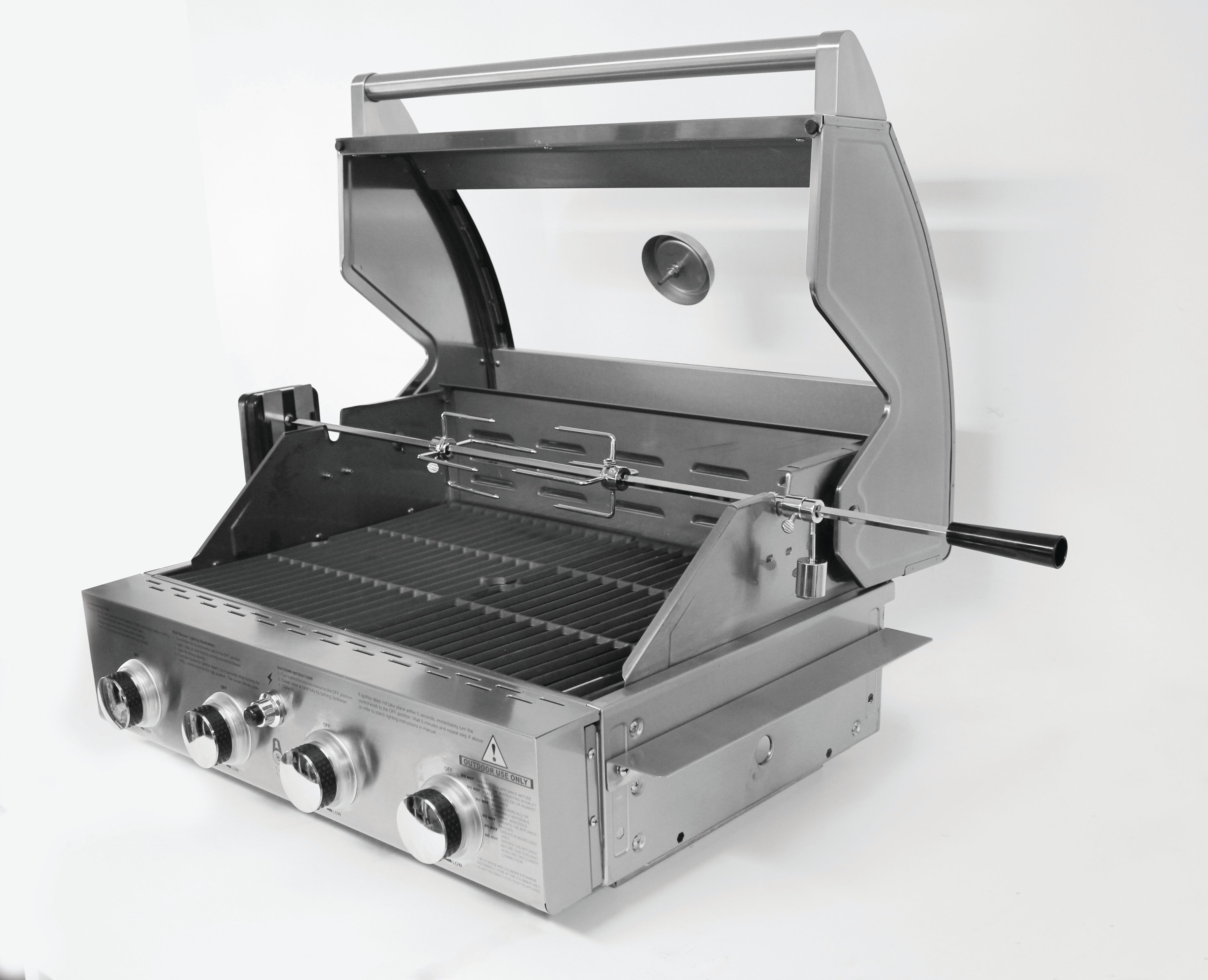 6 burner gas bbq with clearance rotisserie