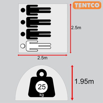 Tentco Junior Safari Deluxe Bow Tent detail