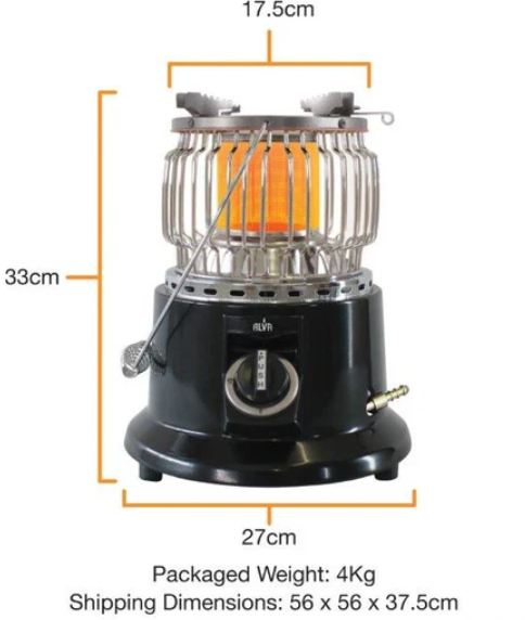 Alva's 2-in-1 Portable heater & cooker.