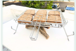 Veeldoelige Stainless-Steel Braai, Rib &amp; en Potjie Stand - Stainless-staal