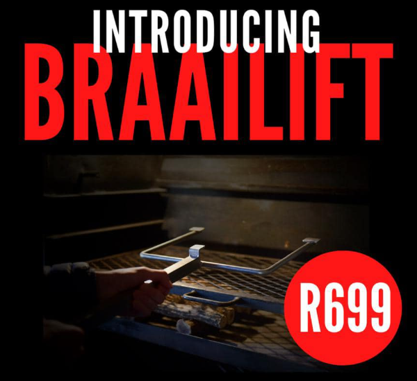 BraaiLift (Grid Handler) for Built-in Braais - Stainless Steel