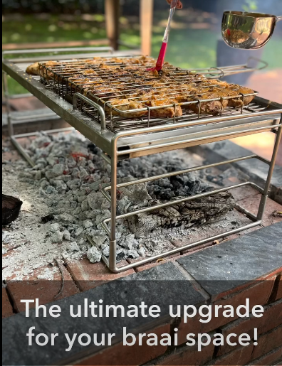 Makabrai™ Grand – Universal Stainless Steel Braai Stand | MAKAGRAND