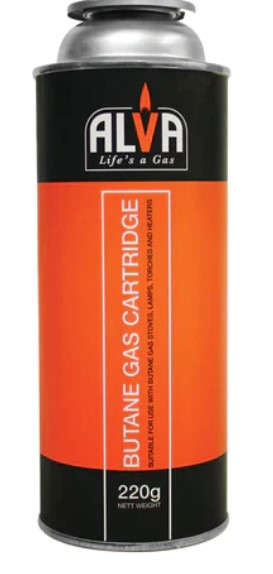 ALVA BUTANE GAS CANISTERS 220g