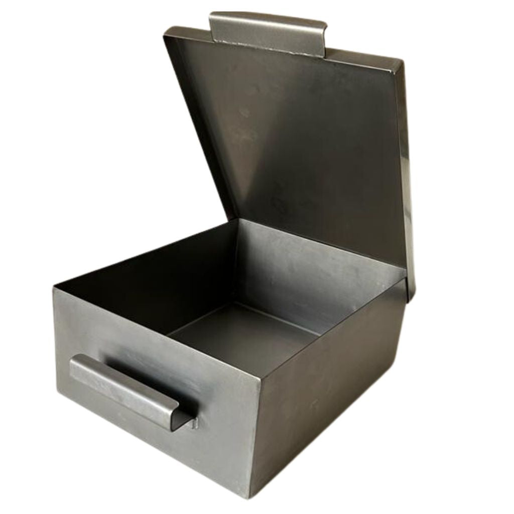 Stainless Steel Braai Box Open 