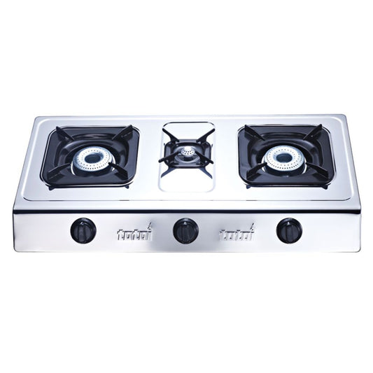 TOTAI 3 Burner Gas Stove Auto Ignition 