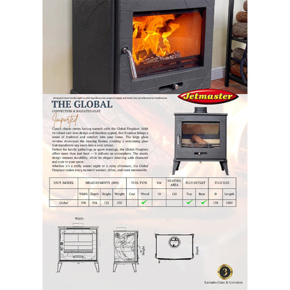 Jetmaster The Global Fireplace (10Kw/120m²) | 32024290