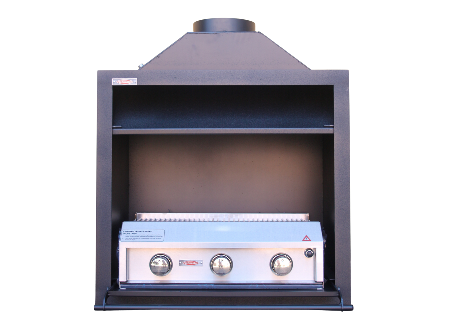 Jetmaster 700mm Entertainer 304 S/S Cut For Gas With 3 Burner Shallow gas grill | D3000086