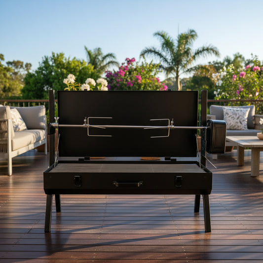 Charcoal Counter Top Spit Braai Mild Steel Black | Oryx-CCTSB-MildSteel