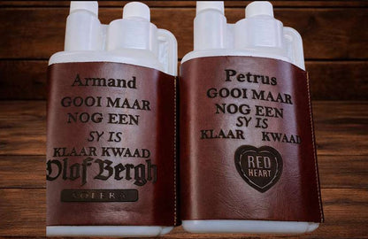 Twin Neck 1L Bottle with Leather Sleeve | Oryx-TNBLS
