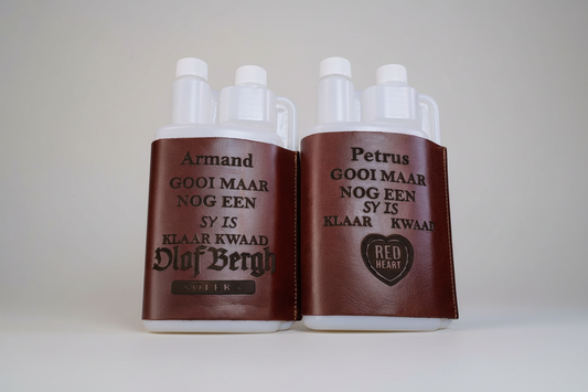 Twin Neck 1L Bottle with Leather Sleeve | Oryx-TNBLS
