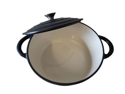 Round Enamel Coated Casserole Pot | POTRNDBLK26