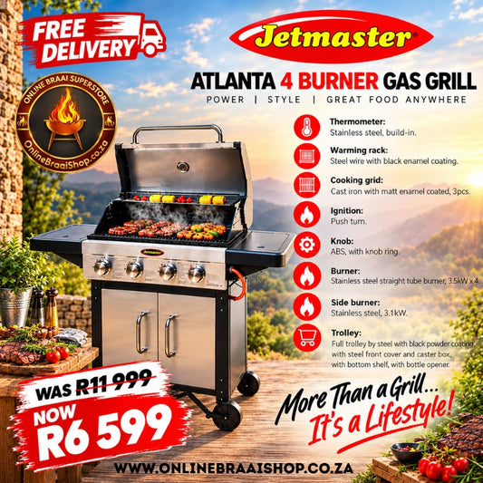 Jetmaster 4 Brander Atlanta Gas Grill