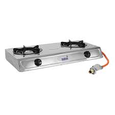 2 BURNER TABLETOP SS GAS STOVE