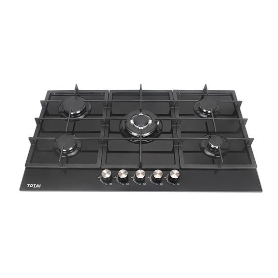 Totai 5 Burner Gas Hob Gas On Glass | 03/TS5BNR-GG