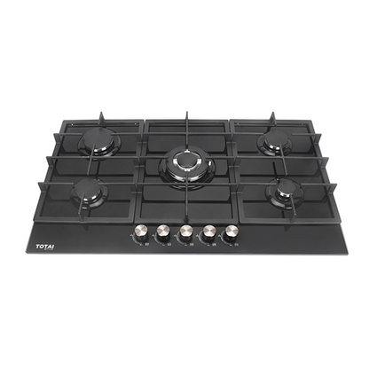 Totai 5 Burner Gas Hob Gas On Glass | 03/TS5BNR-GG