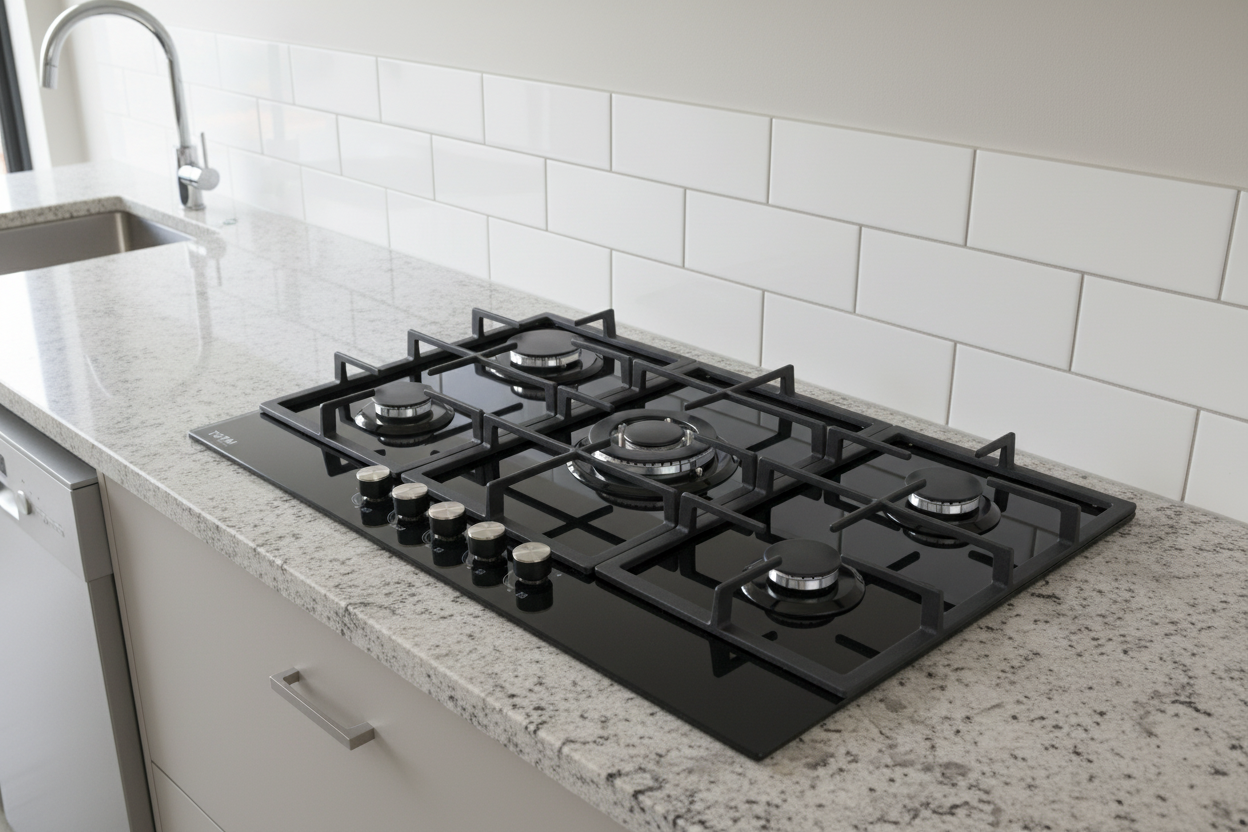 Totai 5 Burner Gas Hob Gas On Glass | 03/TS5BNR-GG