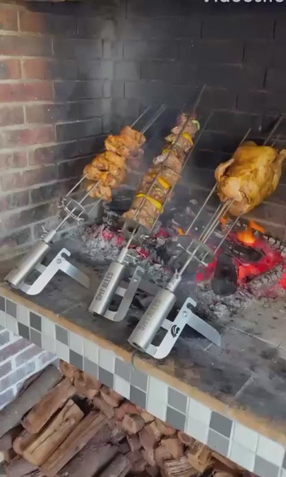 SpitAlles Rotisserie Combo (Includes: Counter Stand, Motor, Fork with Shaft and Canvas Bag)