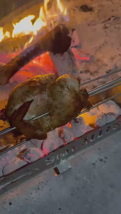 SpitAlles Rotisserie Combo (Includes: Counter Stand, Motor, Fork with Shaft and Canvas Bag)