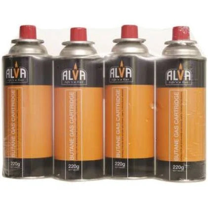 ALVA BUTANE GAS CANISTERS 220g