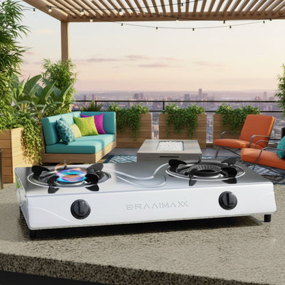 BraaiMaxx 2 Plate Stainless Steel Gas Stove | 193BM