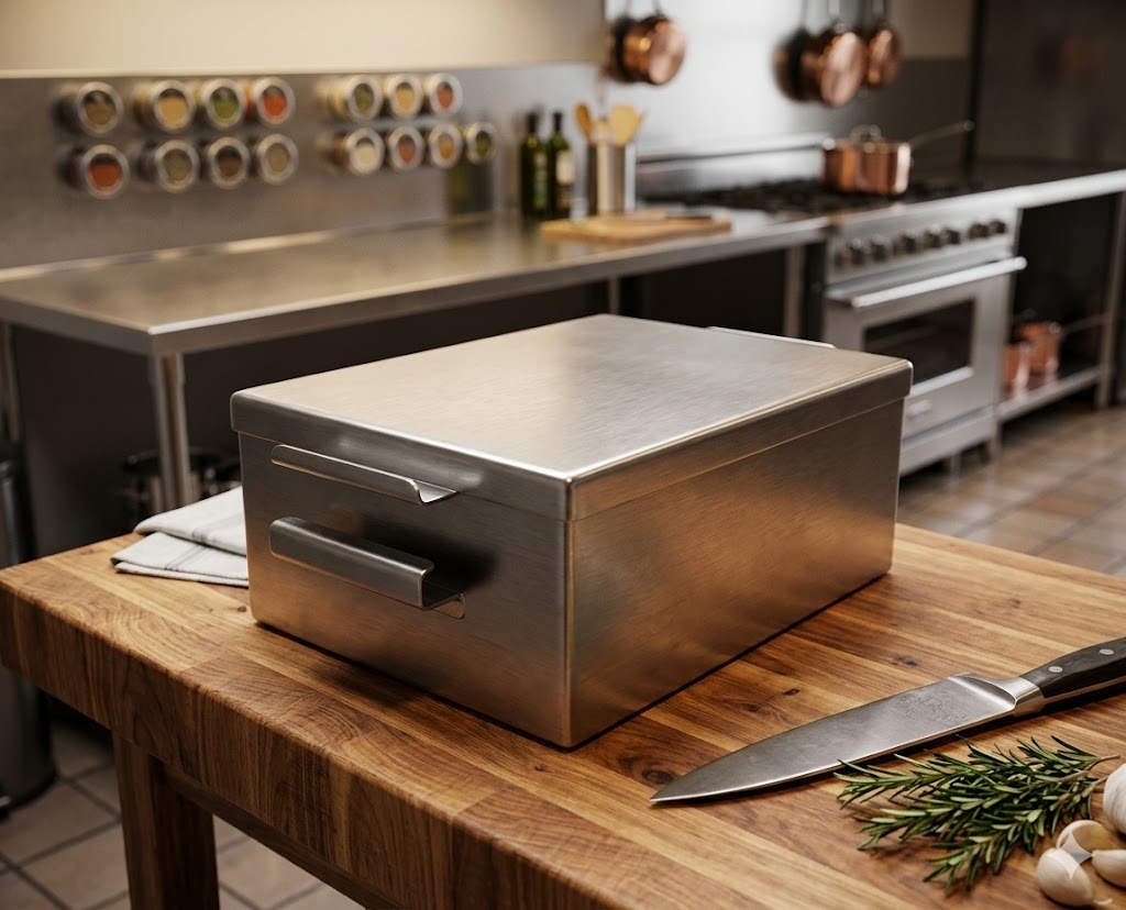 Stainless Steel Braai Box / Casserole - "Vleiskluis"- 5L